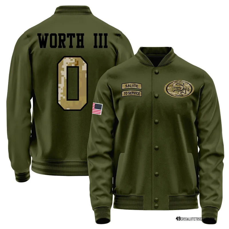 Men's Larry Worth III San Francisco 49ers Olive Salute to Service Sideline Performance Jacket