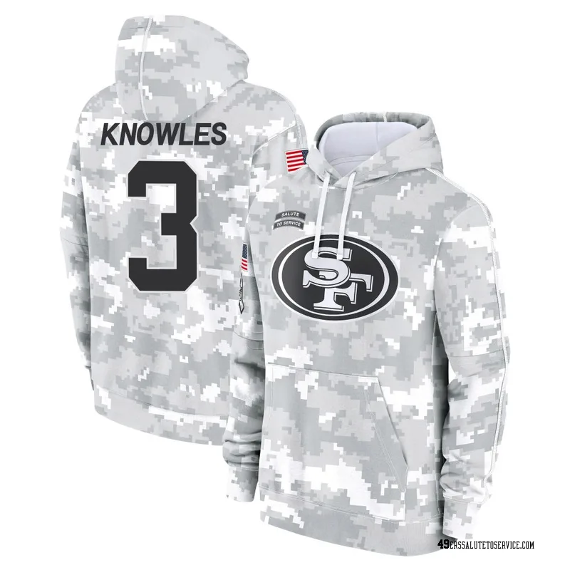 Men's Malik Knowles San Francisco 49ers Camo Arctic 2024 Salute to Service Club Fleece Pullover Hoodie