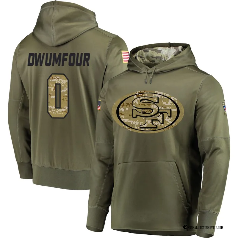 Men's Michael Dwumfour San Francisco 49ers Olive Salute to Service Pullover Hoodie