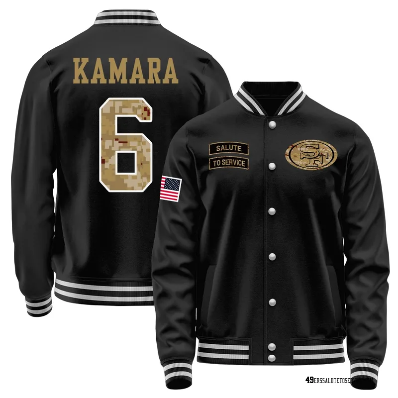 Men's Mikail Kamara San Francisco 49ers Black Salute to Service Sideline Performance Jacket