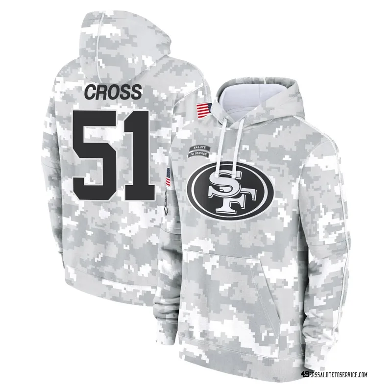 Men's Randy Cross San Francisco 49ers Camo Arctic 2024 Salute to Service Club Fleece Pullover Hoodie