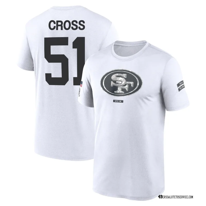 Men's Randy Cross San Francisco 49ers Legend White 2024 Salute to Service Performance T-Shirt