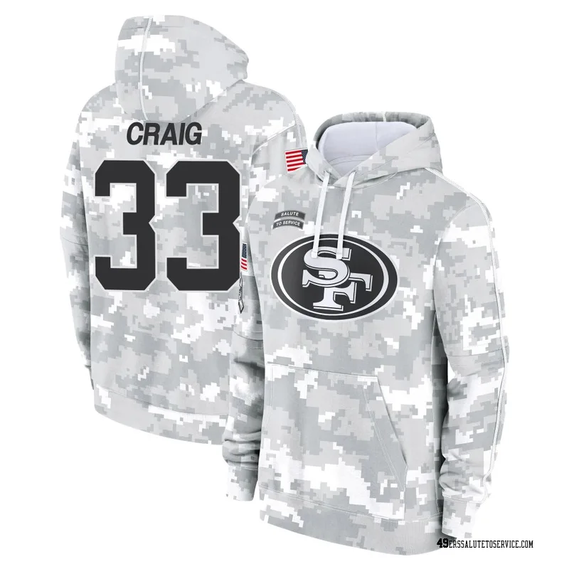 Men's Roger Craig San Francisco 49ers Camo Arctic 2024 Salute to Service Club Fleece Pullover Hoodie