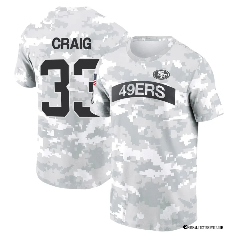 Men's Roger Craig San Francisco 49ers Camo Arctic 2024 Salute to Service Performance T-Shirt