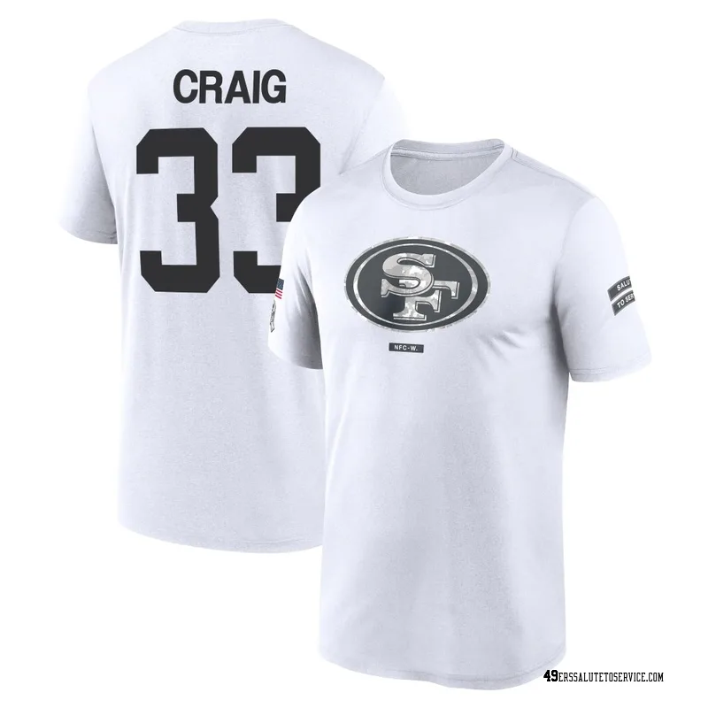 Men's Roger Craig San Francisco 49ers Legend White 2024 Salute to Service Performance T-Shirt