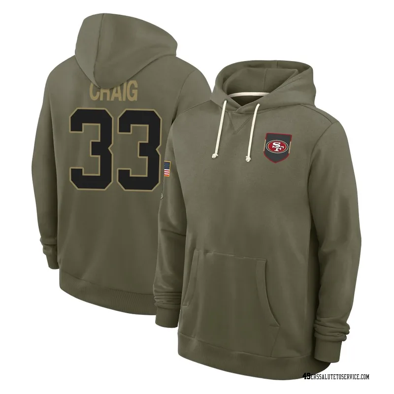 Men's Roger Craig San Francisco 49ers Olive 2025 Salute to Service Hoodie