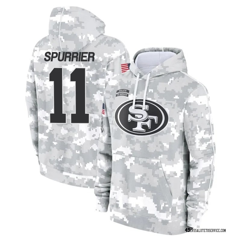 Men's Steve Spurrier San Francisco 49ers Camo Arctic 2024 Salute to Service Club Fleece Pullover Hoodie