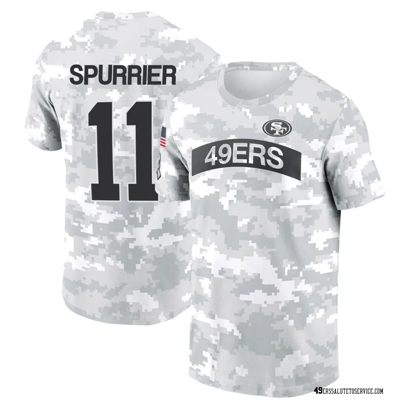Men's Steve Spurrier San Francisco 49ers Camo Arctic 2024 Salute to Service Performance T-Shirt