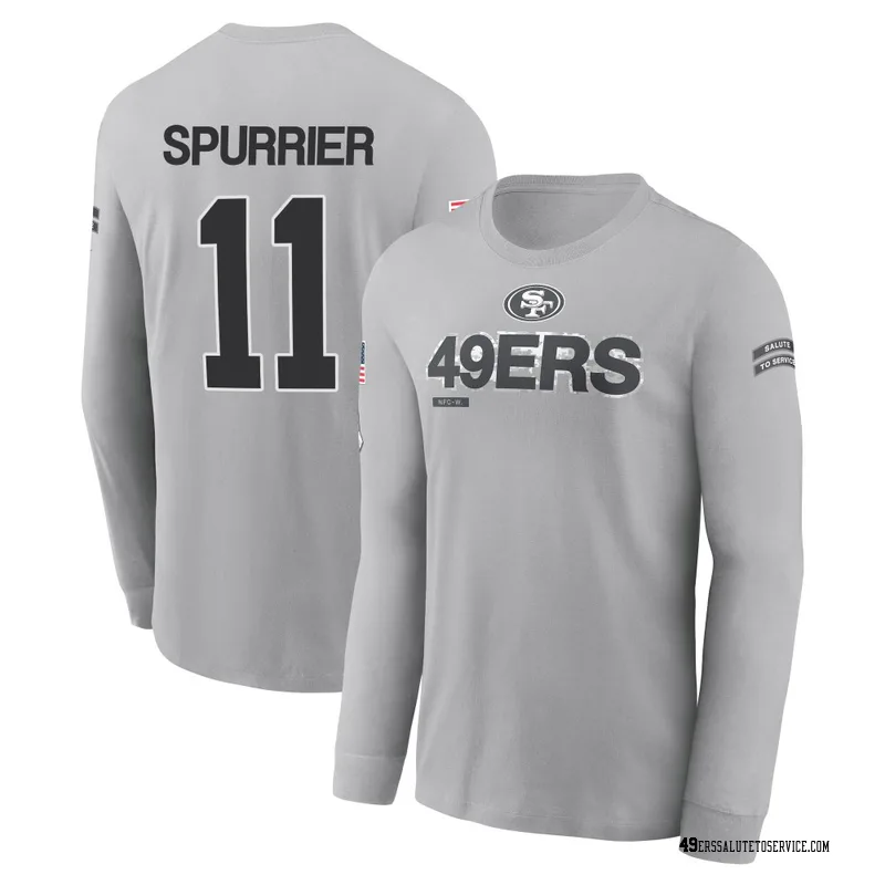 Men's Steve Spurrier San Francisco 49ers Gray 2024 Salute to Service Long Sleeve T-Shirt