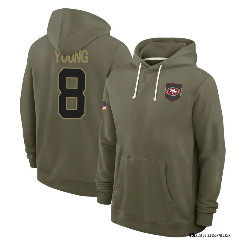 Men's Steve Young San Francisco 49ers Olive 2025 Salute to Service Hoodie