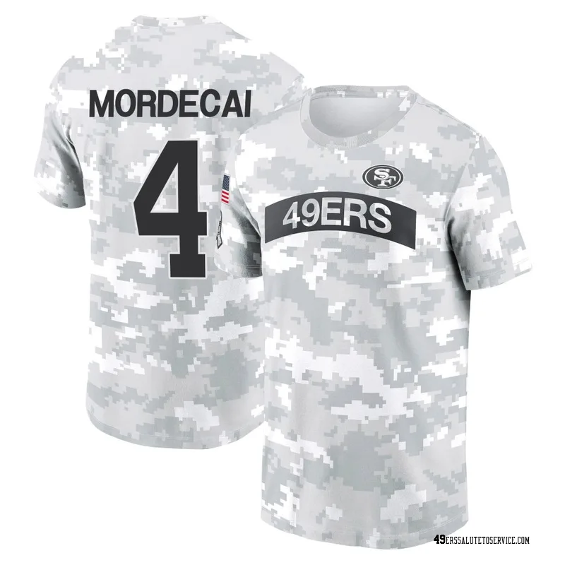 Men's Tanner Mordecai San Francisco 49ers Camo Arctic 2024 Salute to Service Performance T-Shirt