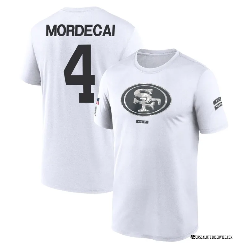 Men's Tanner Mordecai San Francisco 49ers Legend White 2024 Salute to Service Performance T-Shirt