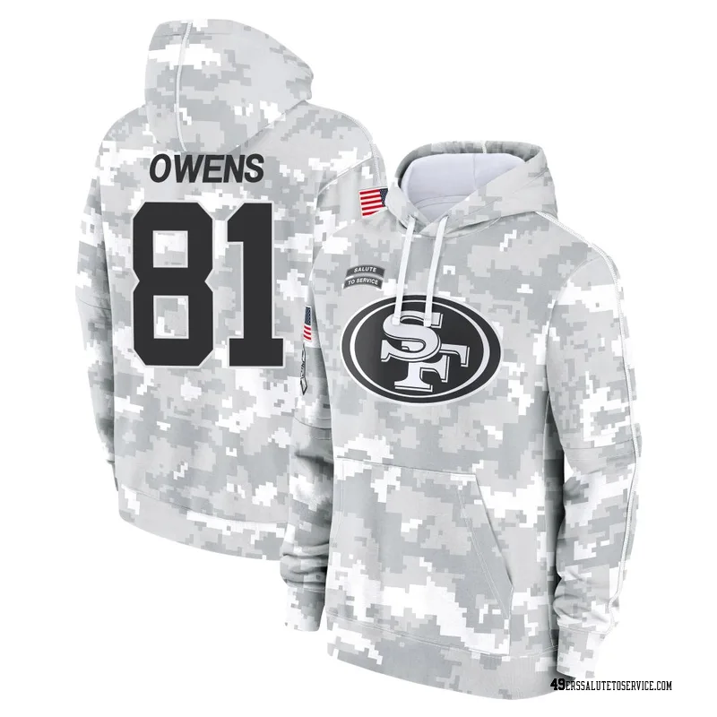 Men's Terrell Owens San Francisco 49ers Camo Arctic 2024 Salute to Service Club Fleece Pullover Hoodie