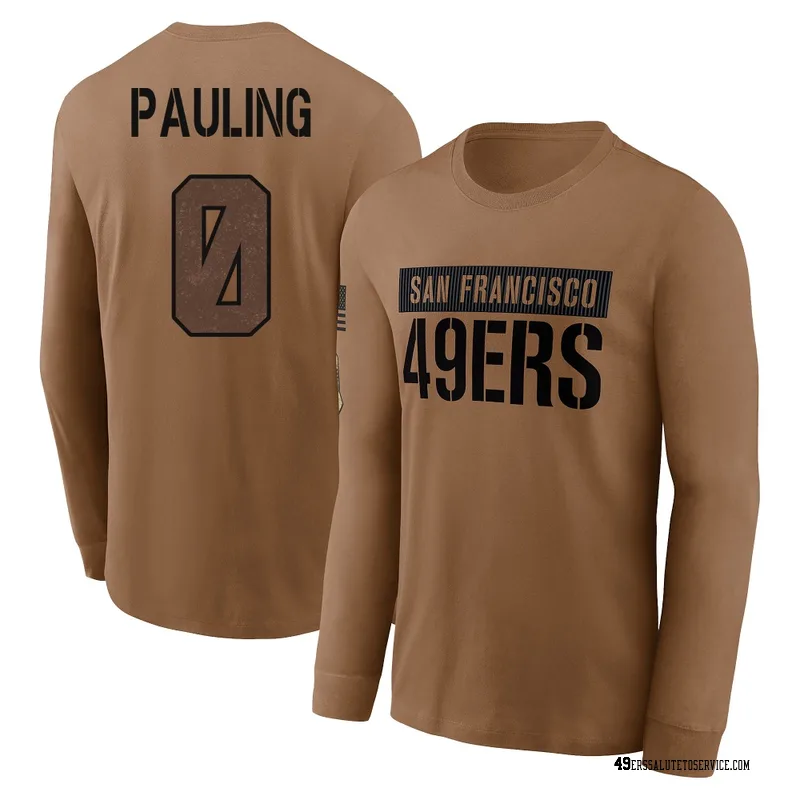 Men's Will Pauling San Francisco 49ers Brown 2023 Salute To Service Long Sleeve T-Shirt