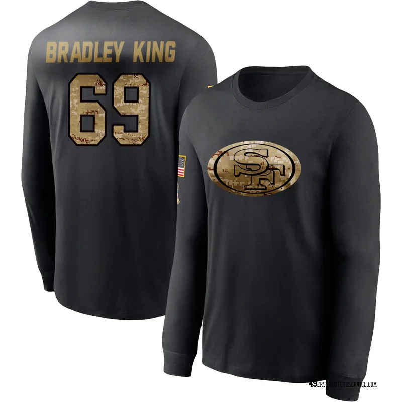 Men's William Bradley-King San Francisco 49ers Black 2020 Salute To Service Sideline Performance Long Sleeve T-Shirt