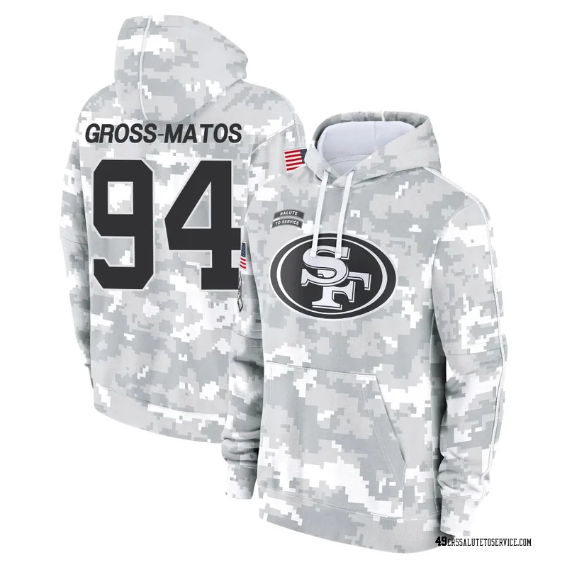 Men's Yetur Gross-Matos San Francisco 49ers Camo Arctic 2024 Salute to Service Club Fleece Pullover Hoodie
