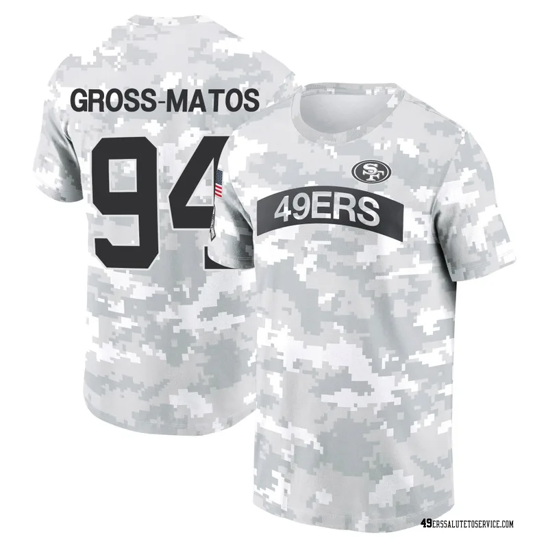Men's Yetur Gross-Matos San Francisco 49ers Camo Arctic 2024 Salute to Service Performance T-Shirt