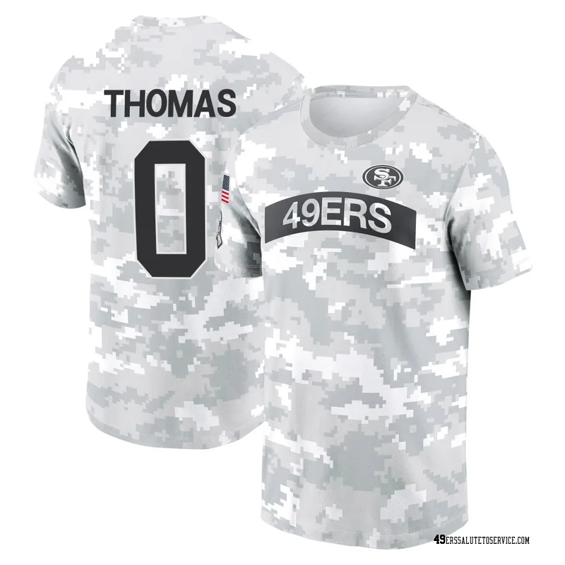 Men's Zach Thomas San Francisco 49ers Camo Arctic 2024 Salute to Service Performance T-Shirt