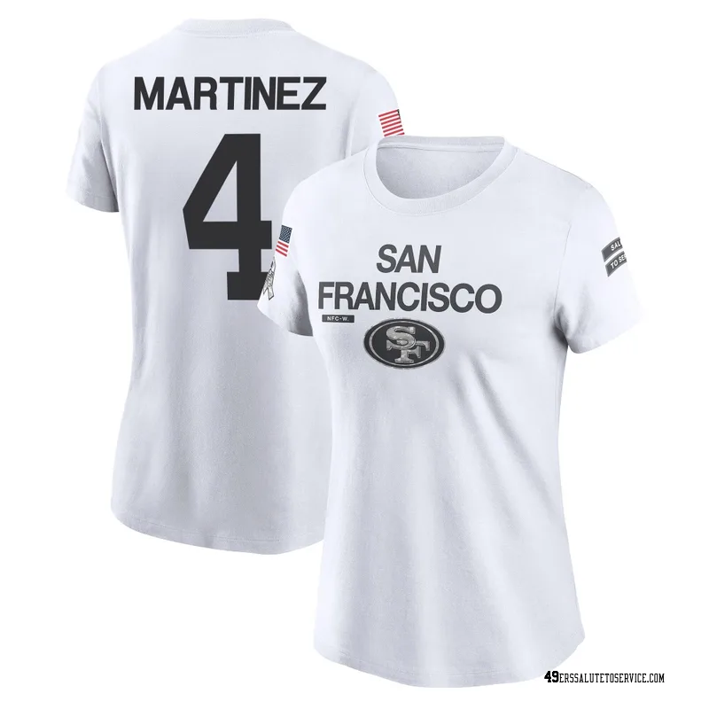 Women's Adrian Martinez San Francisco 49ers Legend White 2024 Salute to Service Performance T-Shirt
