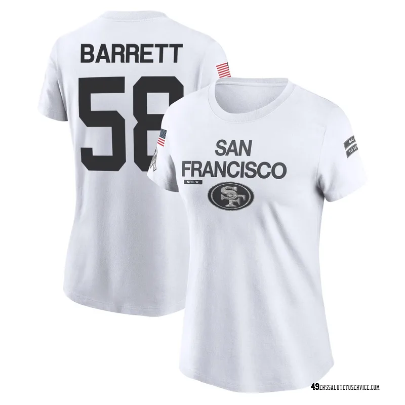 Women's Alex Barrett San Francisco 49ers Legend White 2024 Salute to Service Performance T-Shirt