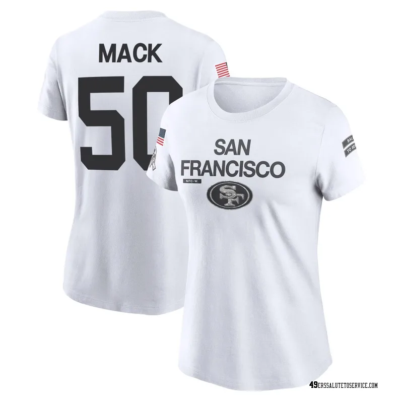 Women's Alex Mack San Francisco 49ers Legend White 2024 Salute to Service Performance T-Shirt