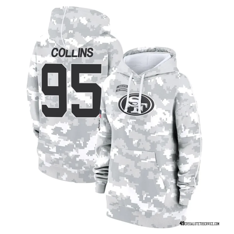 Women's Alfred Collins San Francisco 49ers Camo Arctic 2024 Salute to Service Club Fleece Pullover Hoodie