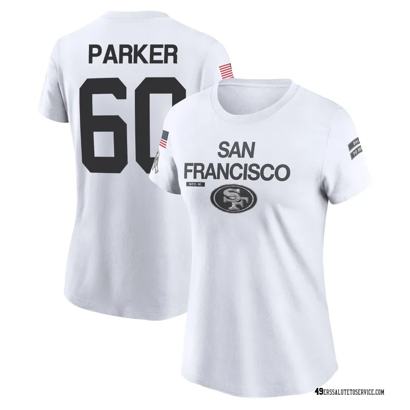 Women's Brandon Parker San Francisco 49ers Legend White 2024 Salute to Service Performance T-Shirt