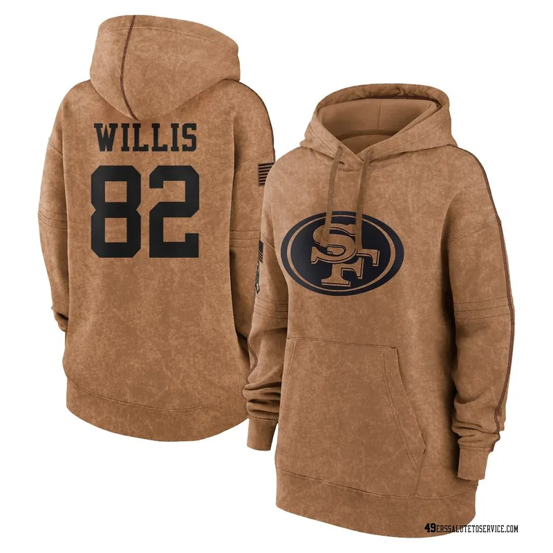 Women's Brayden Willis San Francisco 49ers Brown 2023 Salute To Service Pullover Hoodie