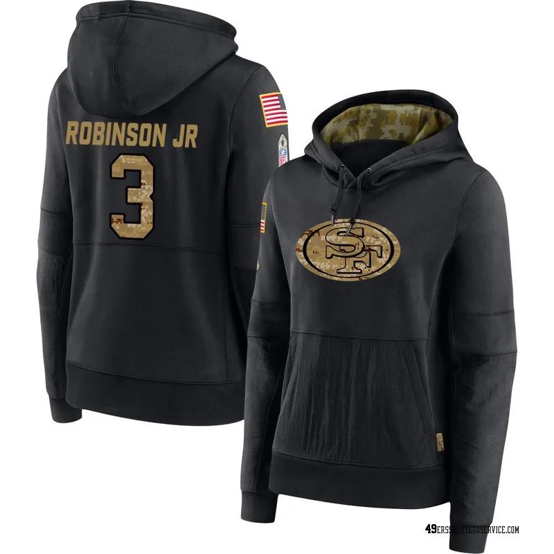 Women's Brian Robinson Jr. San Francisco 49ers Black 2020 Salute to Service Sideline Performance Pullover Hoodie
