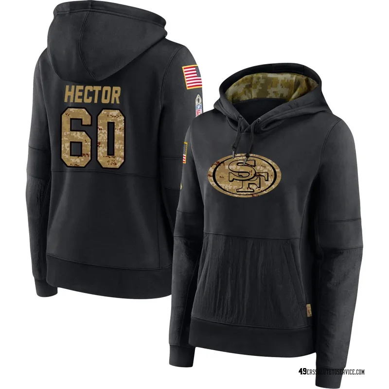 Women's Bruce Hector San Francisco 49ers Black 2020 Salute to Service Sideline Performance Pullover Hoodie