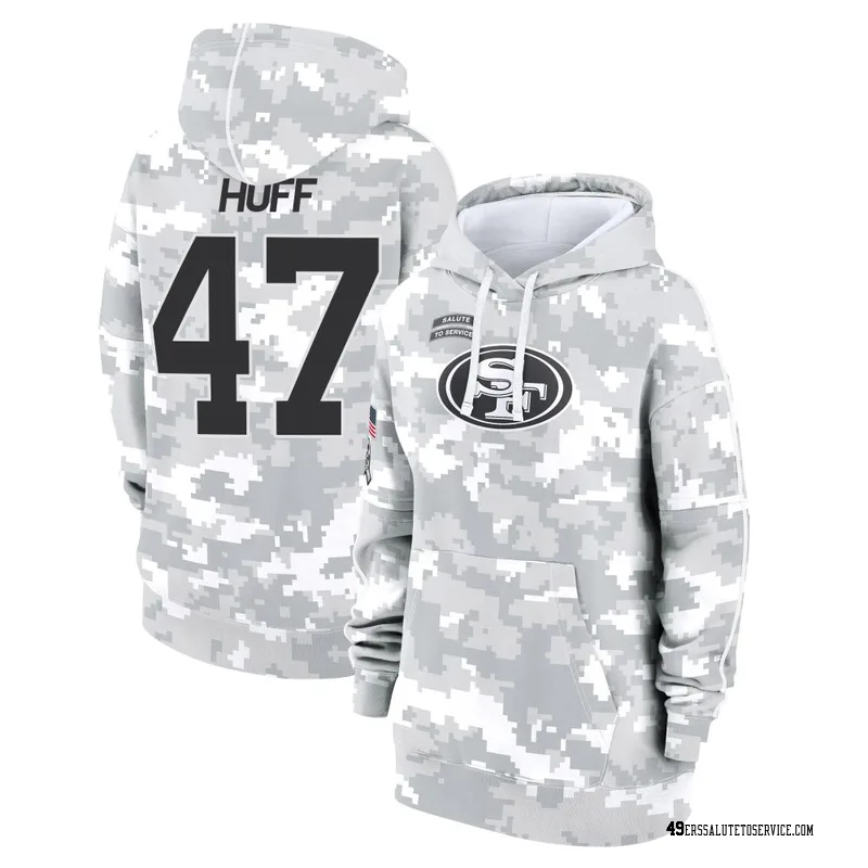 Women's Bryce Huff San Francisco 49ers Camo Arctic 2024 Salute to Service Club Fleece Pullover Hoodie