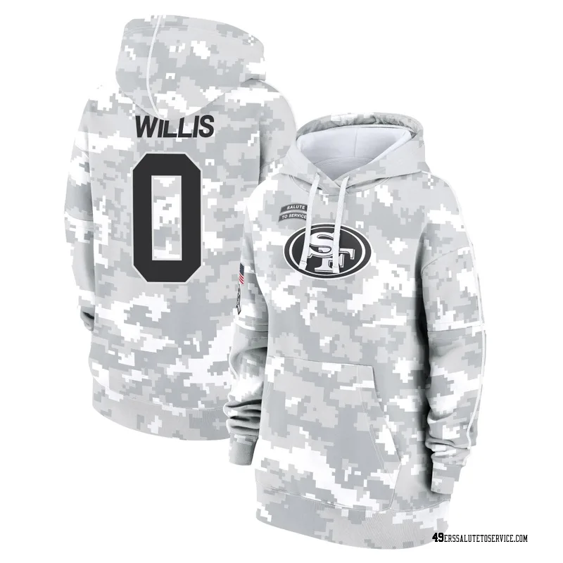Women's Carver Willis San Francisco 49ers Camo Arctic 2024 Salute to Service Club Fleece Pullover Hoodie