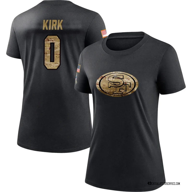 Women's Christian Kirk San Francisco 49ers Black 2020 Salute To Service Performance T-Shirt