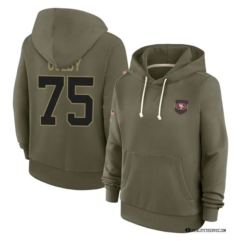 Women's Connor Colby San Francisco 49ers Olive 2025 Salute to Service Hoodie