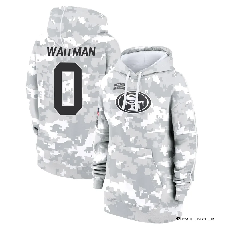 Women's Corliss Waitman San Francisco 49ers Camo Arctic 2024 Salute to Service Club Fleece Pullover Hoodie
