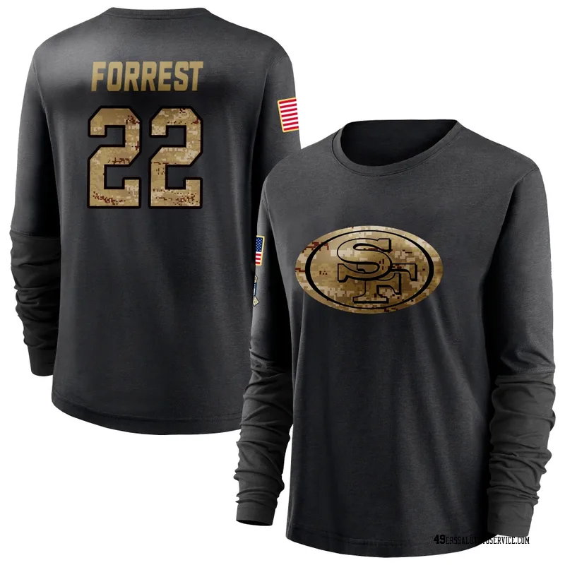 Women's Darrick Forrest San Francisco 49ers Black 2020 Salute To Service Sideline Performance Long Sleeve T-Shirt
