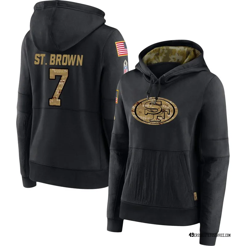 Women's Equanimeous St. Brown San Francisco 49ers Black 2020 Salute to Service Sideline Performance Pullover Hoodie