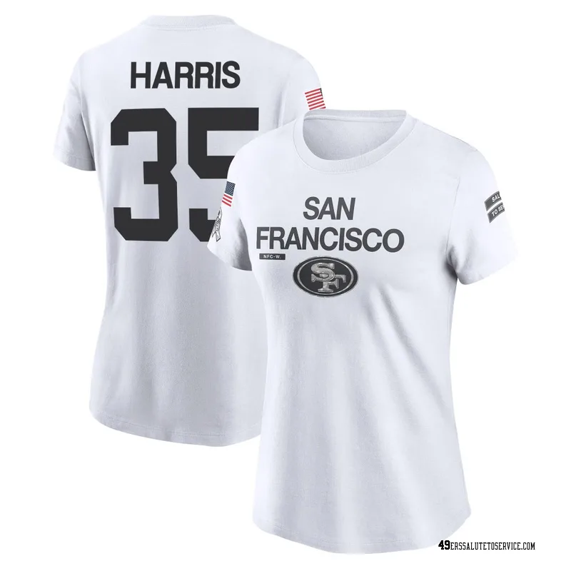 Women's Erik Harris San Francisco 49ers Legend White 2024 Salute to Service Performance T-Shirt
