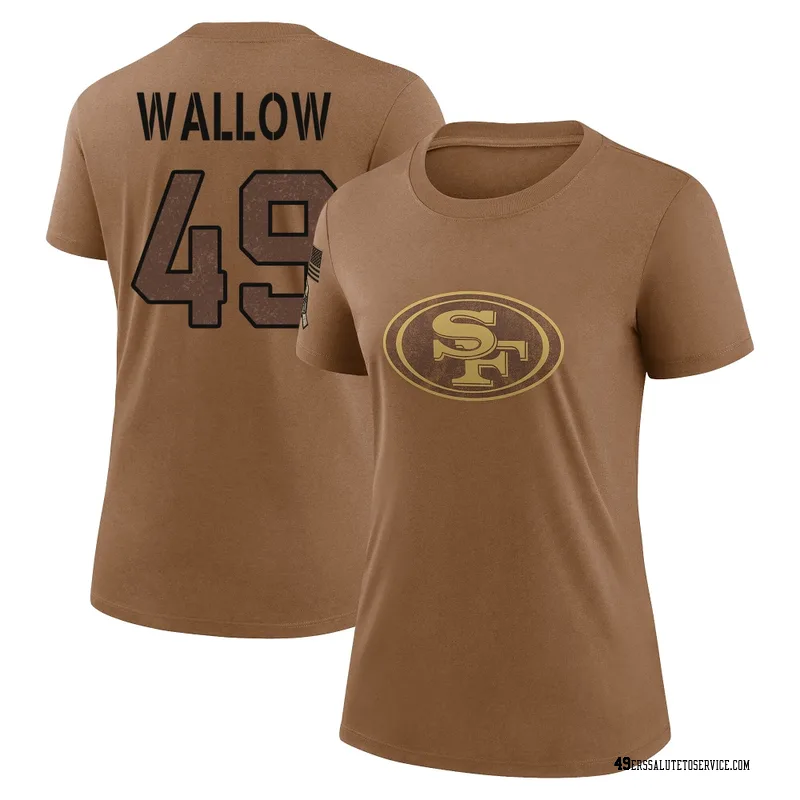 Women's Garret Wallow San Francisco 49ers Legend Brown 2023 Salute To Service Performance T-Shirt