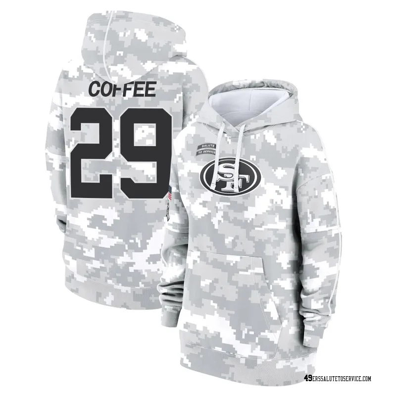 Women's Glen Coffee San Francisco 49ers Camo Arctic 2024 Salute to Service Club Fleece Pullover Hoodie