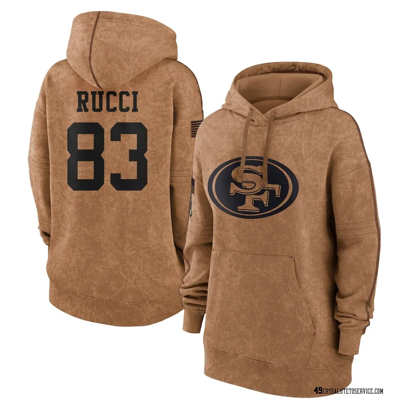 Women's Hayden Rucci San Francisco 49ers Brown 2023 Salute To Service Pullover Hoodie