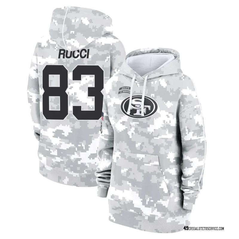 Women's Hayden Rucci San Francisco 49ers Camo Arctic 2024 Salute to Service Club Fleece Pullover Hoodie