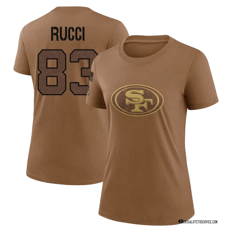 Women's Hayden Rucci San Francisco 49ers Legend Brown 2023 Salute To Service Performance T-Shirt