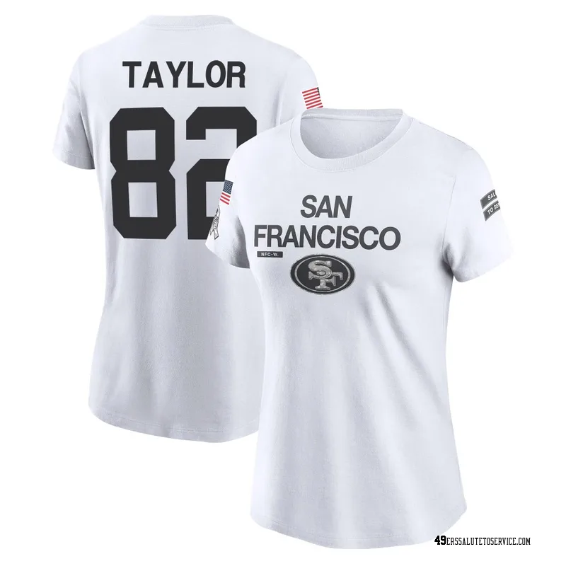 Women's John Taylor San Francisco 49ers Legend White 2024 Salute to Service Performance T-Shirt
