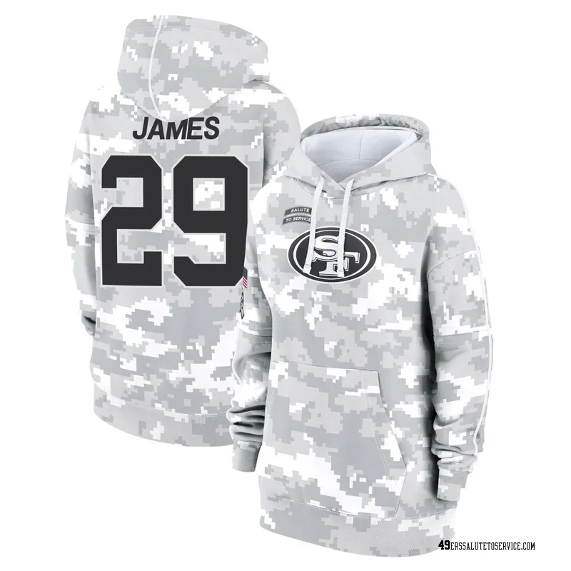 Women's Jordan James San Francisco 49ers Camo Arctic 2024 Salute to Service Club Fleece Pullover Hoodie