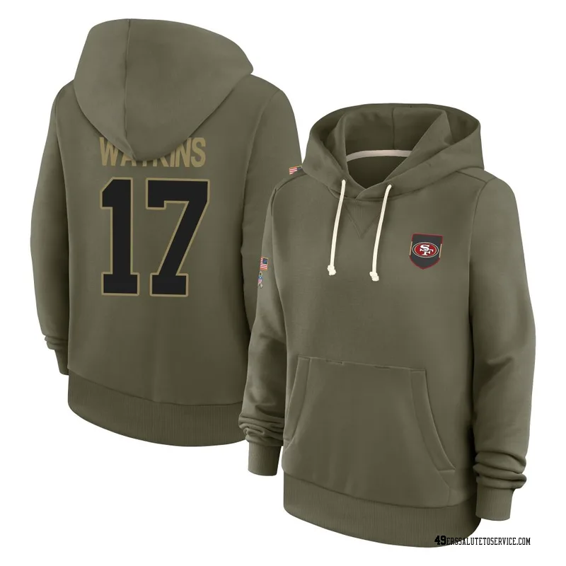 Women's Jordan Watkins San Francisco 49ers Olive 2025 Salute to Service Hoodie