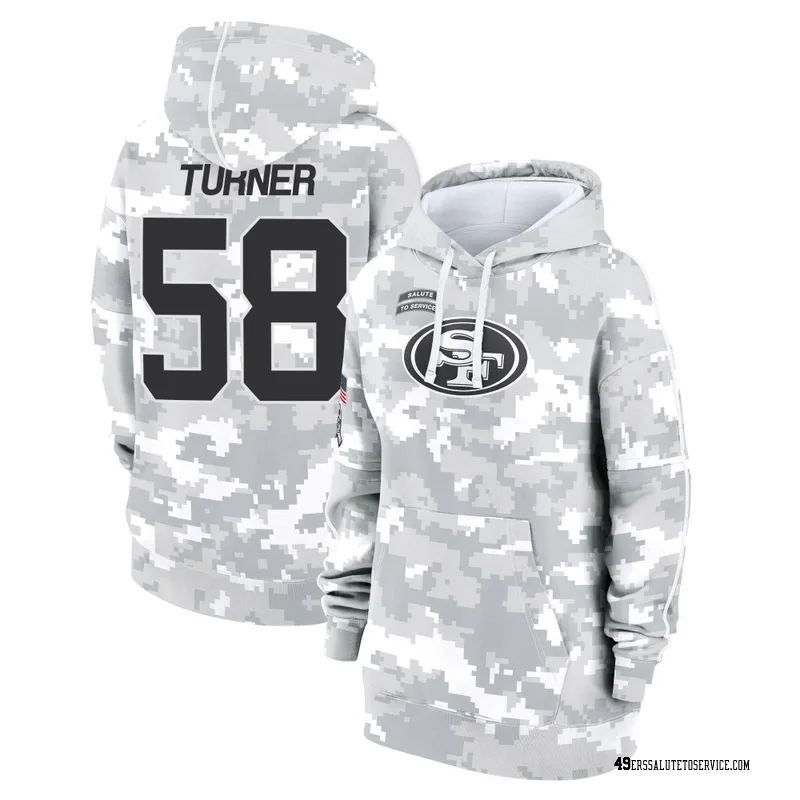 Women's Keena Turner San Francisco 49ers Camo Arctic 2024 Salute to Service Club Fleece Pullover Hoodie
