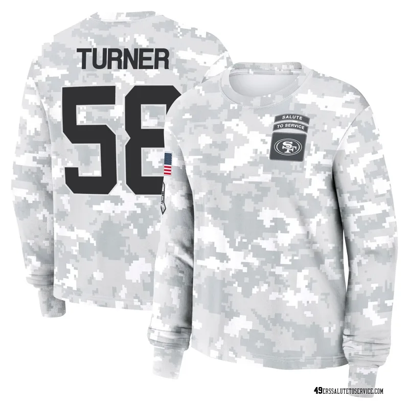 Women's Keena Turner San Francisco 49ers Camo Arctic 2024 Salute to Service Long Sleeve T-Shirt