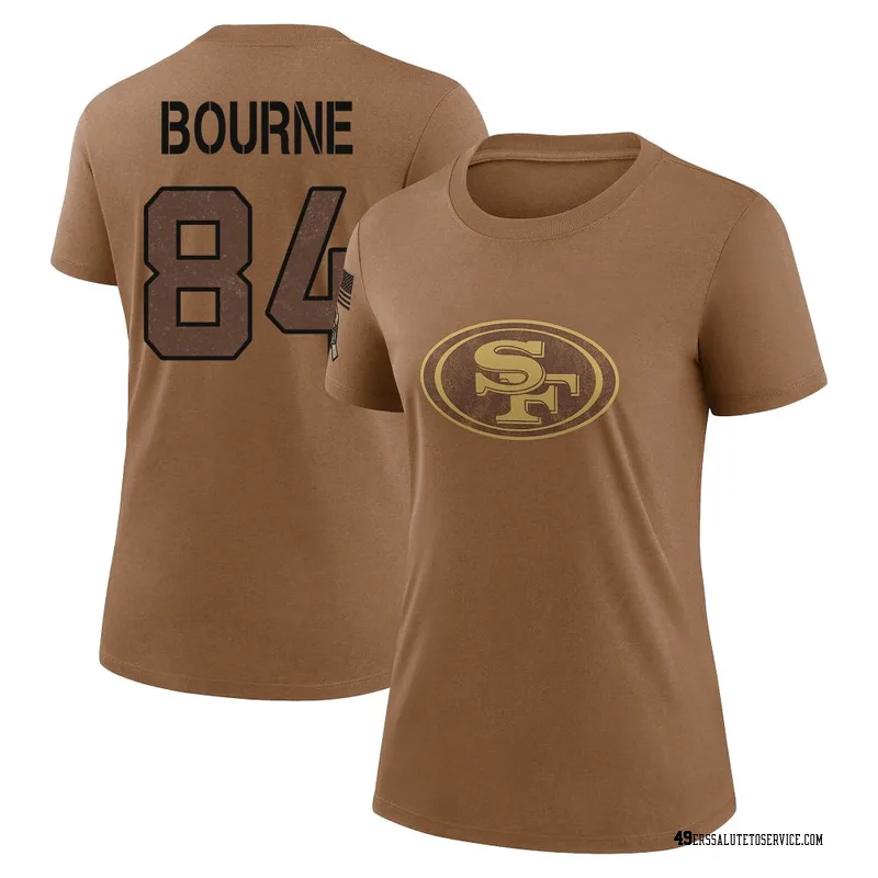 Women's Kendrick Bourne San Francisco 49ers Legend Brown 2023 Salute To Service Performance T-Shirt