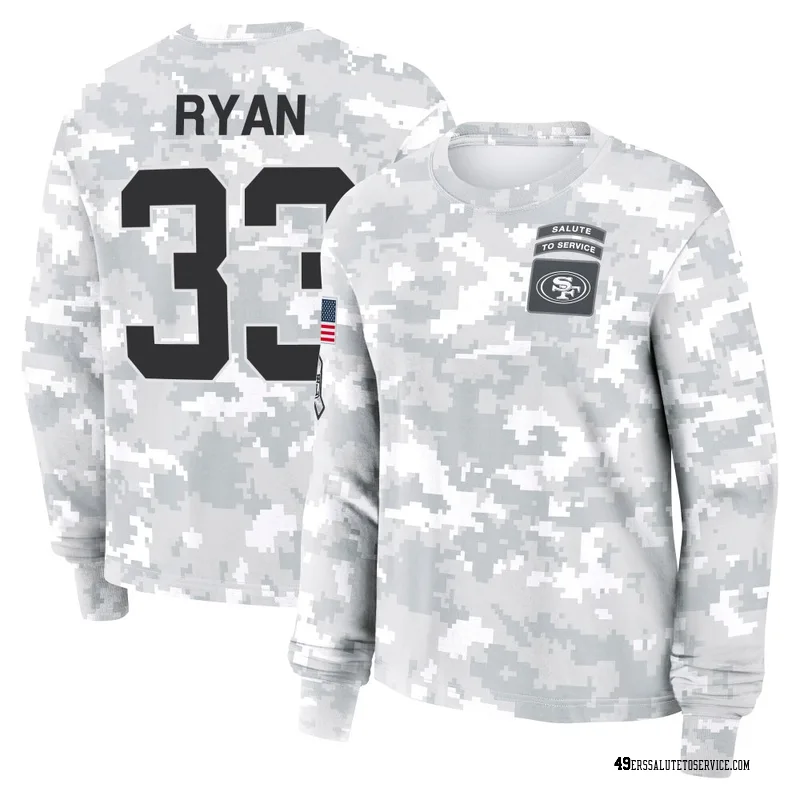 Women's Logan Ryan San Francisco 49ers Camo Arctic 2024 Salute to Service Long Sleeve T-Shirt
